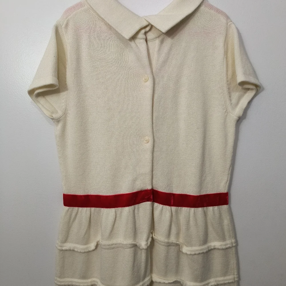 Janie and Jack Tartan Party‎ Dot Trim Sweater Dress